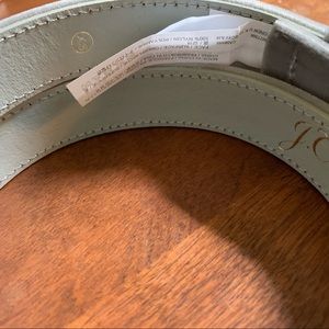 J Crew XS Grey Velvet and Gold Belt